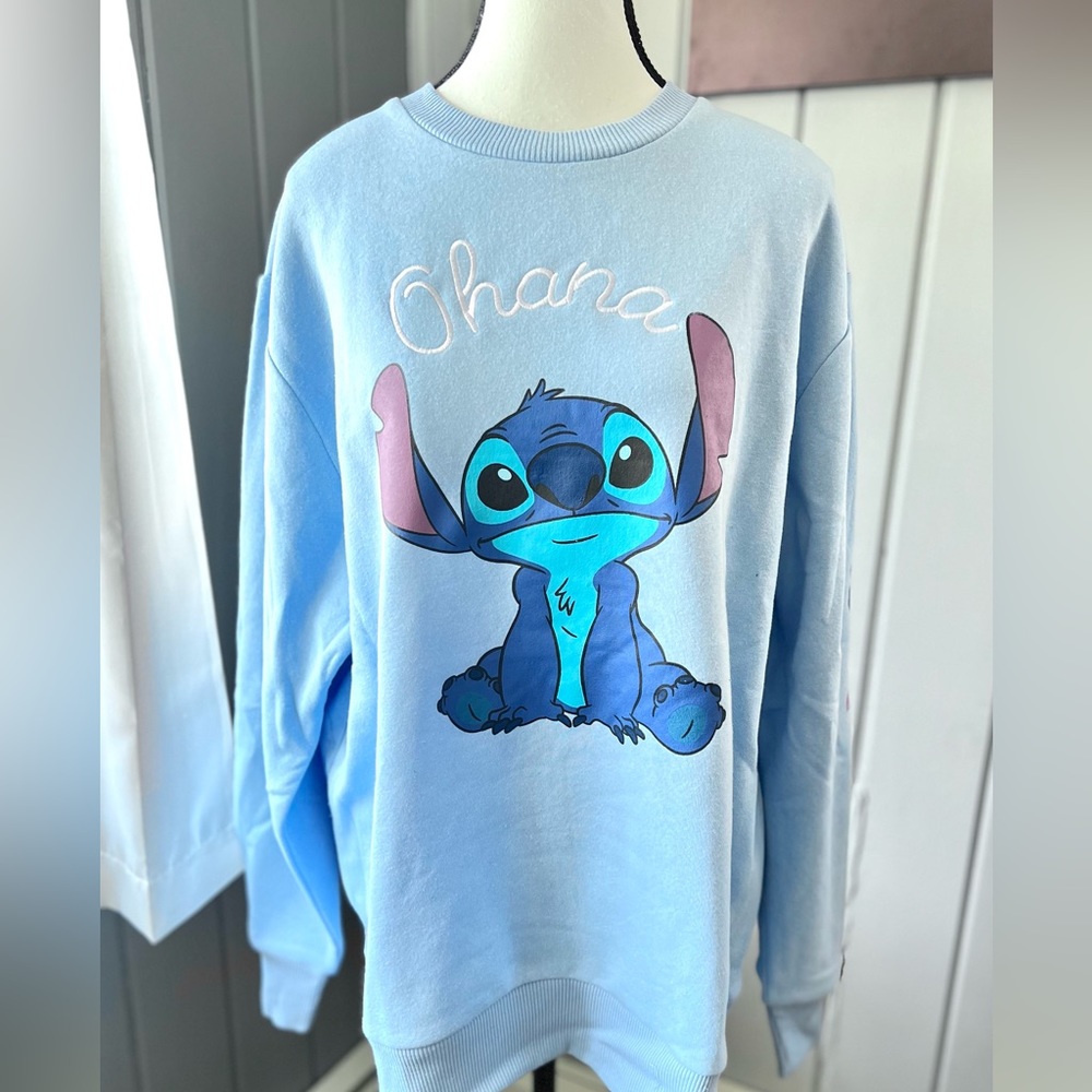 Disney Ohana embroidered Stitch crewneck